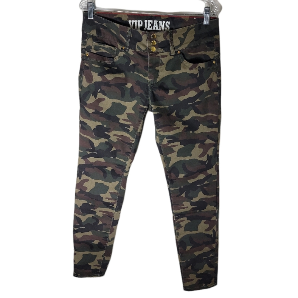 V.I.P mid rise skinny camouflage jeans size 13/14
